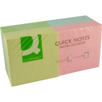 Q-Connect KF10509 Quick Note repositionable pad, 100 sheets, 76mm x 76mm (12-pack) KF10509 235124 - 1