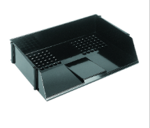 Q-Connect KF21688 black landscape letter tray KF21688 246250 - 1