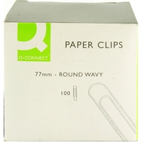 Q-Connect KF27004 paperclips, 77mm (100-pack) KF27004 235062