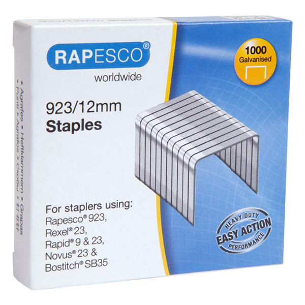 Rapesco 23/12 staples galvanised (1000-pack) 1238 226817 - 1