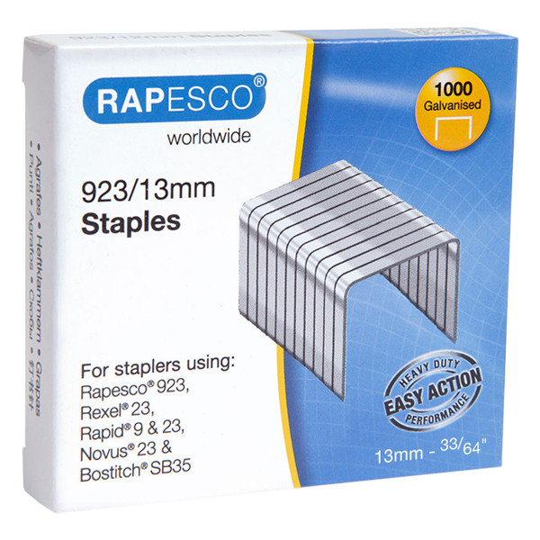 Rapesco 23/13 staples galvanised (1000-pack) 1484 226824 - 1