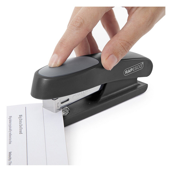 Rapesco ECO Germ-Savvy antibacterial Sting Ray black stapler RR7260B3 202095 - 2