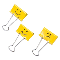 Rapesco Emoji bright yellow paper clip, 32mm (20-pack) 1354 226809