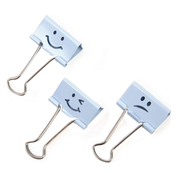 Rapesco Emoji powder blue paper clip, 19mm (20-pack) 1350 226805 - 1