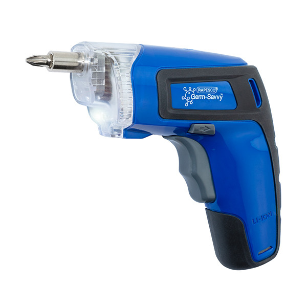 Rapesco Germ-Savvy Antibacterial blue cordless screwdriver (3.6V) 1640 202068 - 1