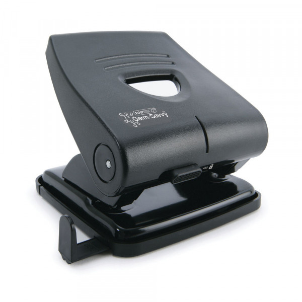 Rapesco PF827PB2 Germ-Savvy 827-P black 2-hole punch (30-sheets) PF827PB2 226834 - 1