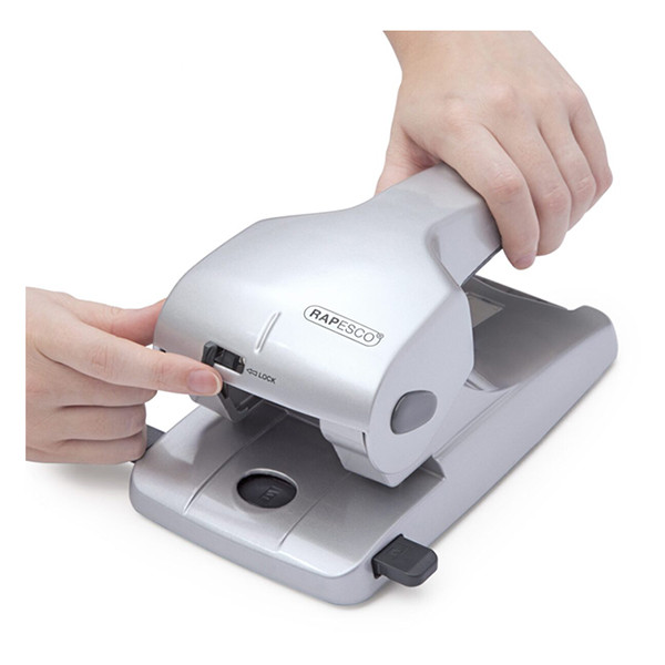 Rapesco Zero-65 silver heavy duty 2-hole punch (65 sheets) 0732 202057 - 3