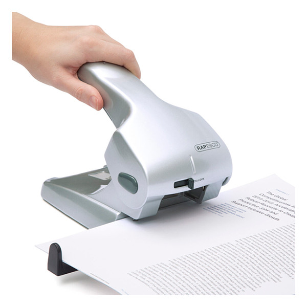 Rapesco Zero-65 silver heavy duty 2-hole punch (65 sheets) 0732 202057 - 4