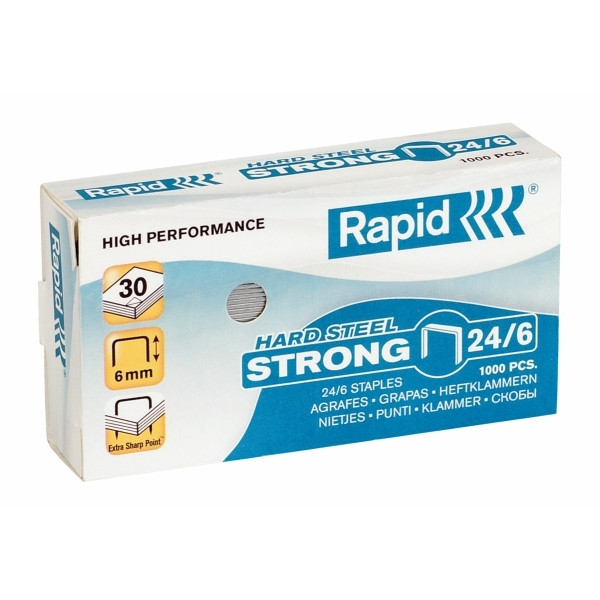 Rapid 24/6 hard steel staples (1000-pack) 24855900 202036 - 1