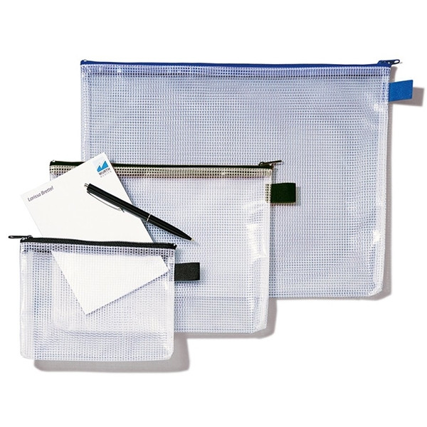 Rexel A5 blue mesh pouch | Rexel 1300256 208086 - 1