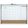 Rexel Quartet duo whiteboard/cork board with monthly planner, 58.5cm x 43cm