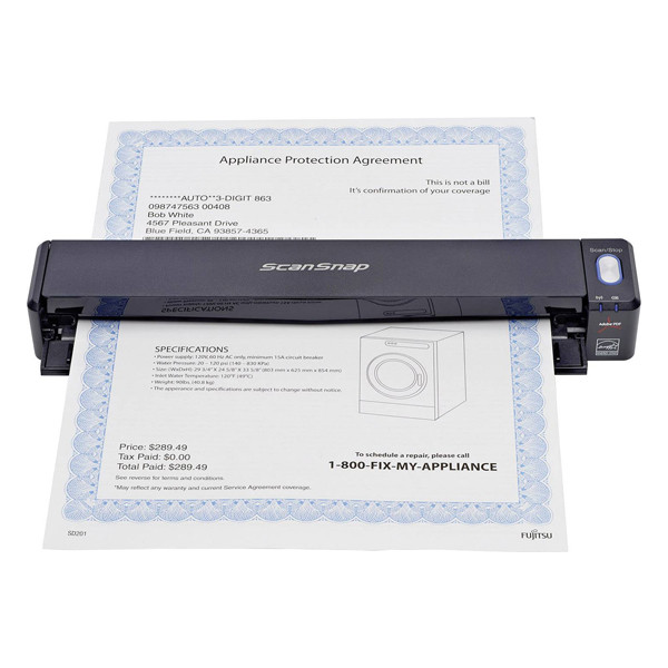 Ricoh/Fujitsu ScanSnap iX100 A4 mobile document scanner PA03688-B001 081618 - 1