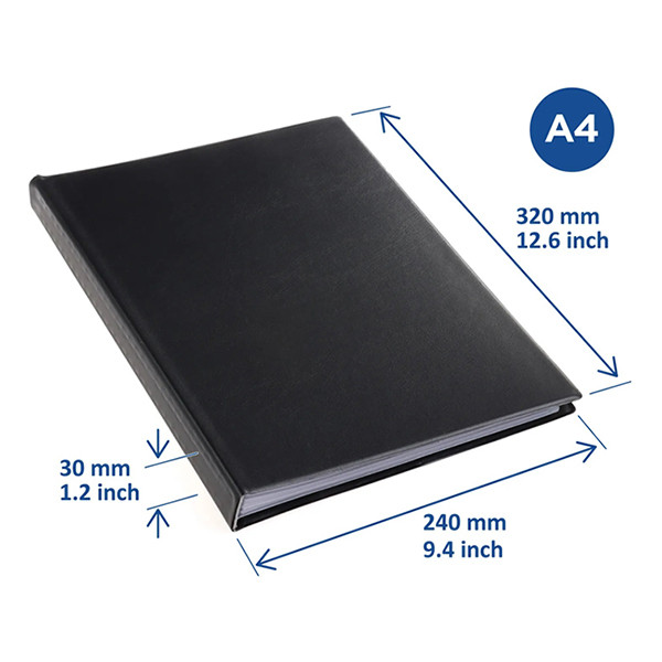 Rillstab black A4 hard cover display folder (60-pages) RI99464 068097 - 4