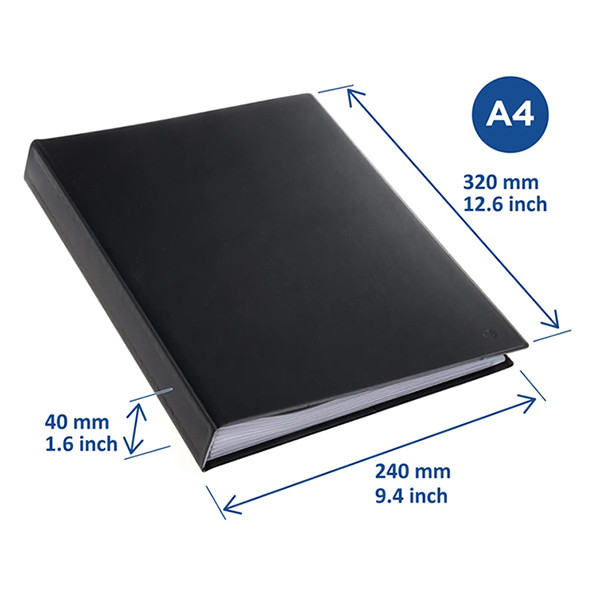 Rillstab black A4 hard cover display folder (80-pages) RI99484 068098 - 4