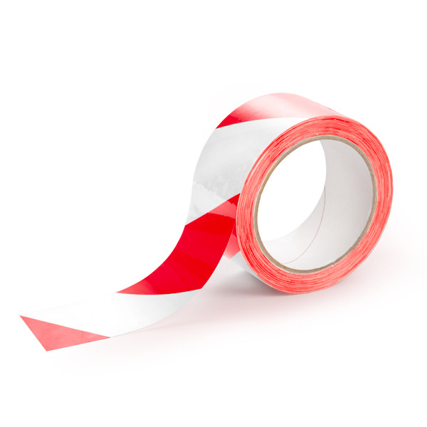 Rillstab red/white  self-adhesive floor marking tape, 50mm x 33m T61808 068125 - 1