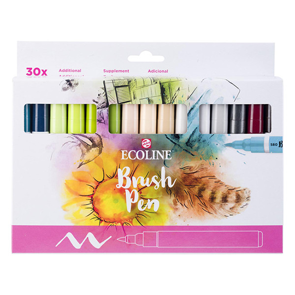 Royal Talens Talens Ecoline additional colours brush pens (30-pack) 1509026 407277 - 1