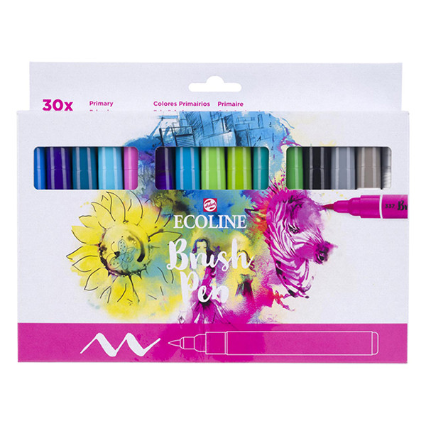 Royal Talens Talens Ecoline primary colours brush pens (30-pack) 1509025 407276 - 1