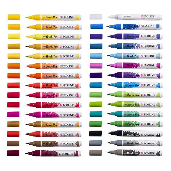 Royal Talens Talens Ecoline primary colours brush pens (30-pack) 1509025 407276 - 2