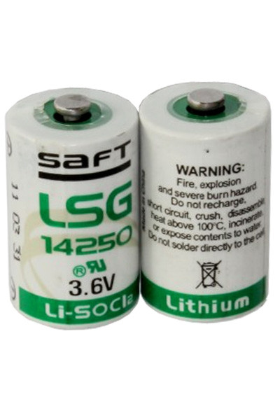 Saft 1 / 2AA Lithium Batteries (2-pack) 1/2AA ER14250 ER14250H ER3S ER3S-TC ASA00801 - 1