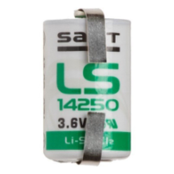 Saft LS14250 / 1/2 AA battery with solder tabs (3.6V, 1200mAh, Li-SOCl2) 1/2AA ER14250 ER14250H ER3S ER3S-TC ASA01785 - 1