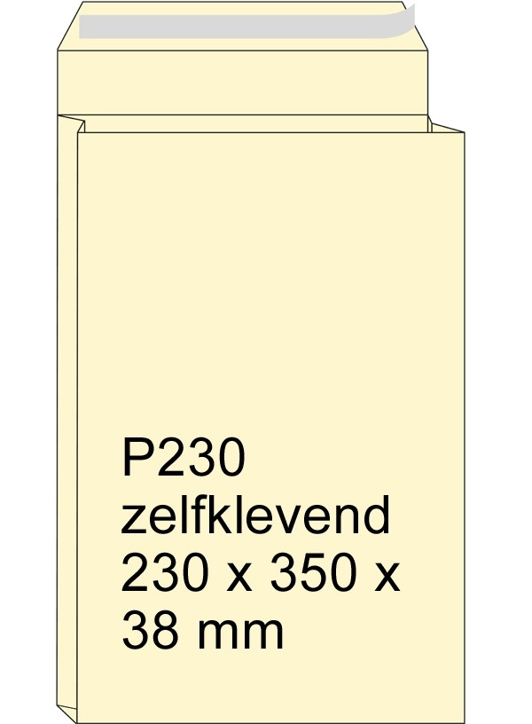 Sample bag P230 cream-adhesive, 230mm x 350mm x 38mm (125-pack) 209094 Sample bag P230 cream-adhesive, 230mm x 350mm x 38mm (125-pack) 209094 - 1