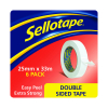 Sellotape 1447052 double sided tape, 25mm x 33m (6-pack)