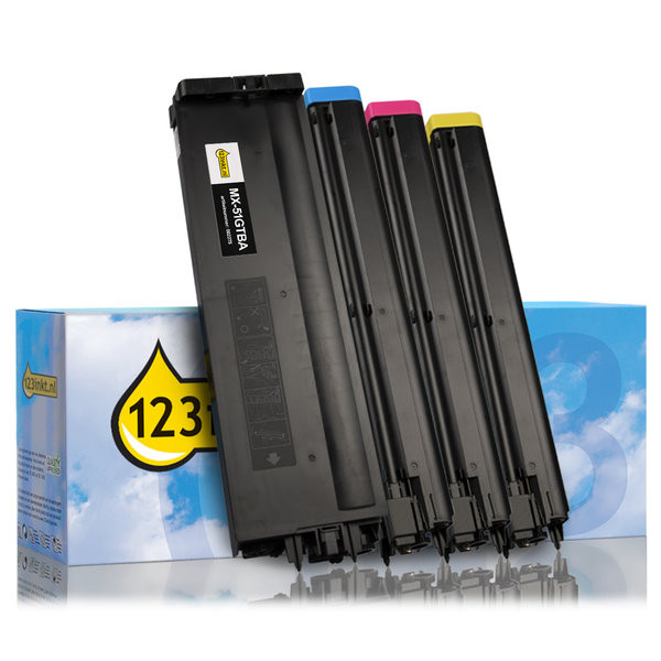 Sharp MX-51GT BK/C/M/Y toner 4-pack (123ink version)  160504 - 1