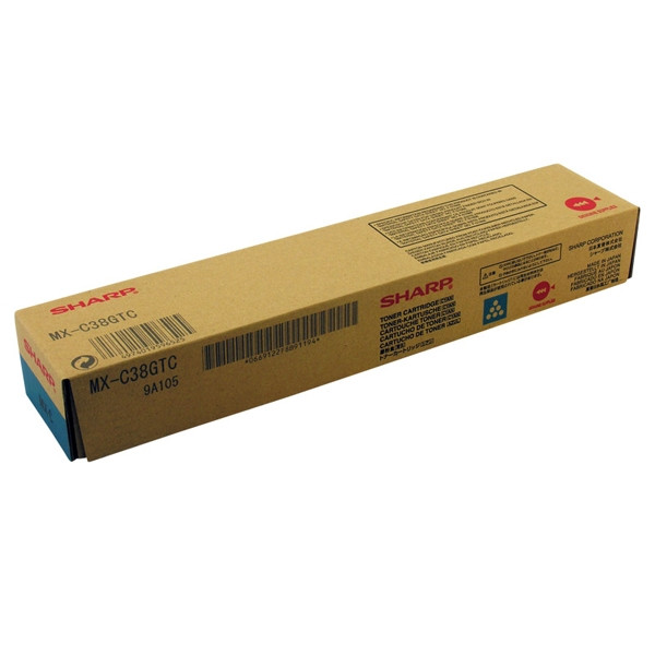 Sharp MX-C38GTC cyan toner (original) MXC38GTC 082220 - 1