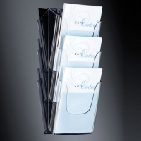 Sigel A4 acrylic wall brochure holder with 3 compartments SI-LH135 208708