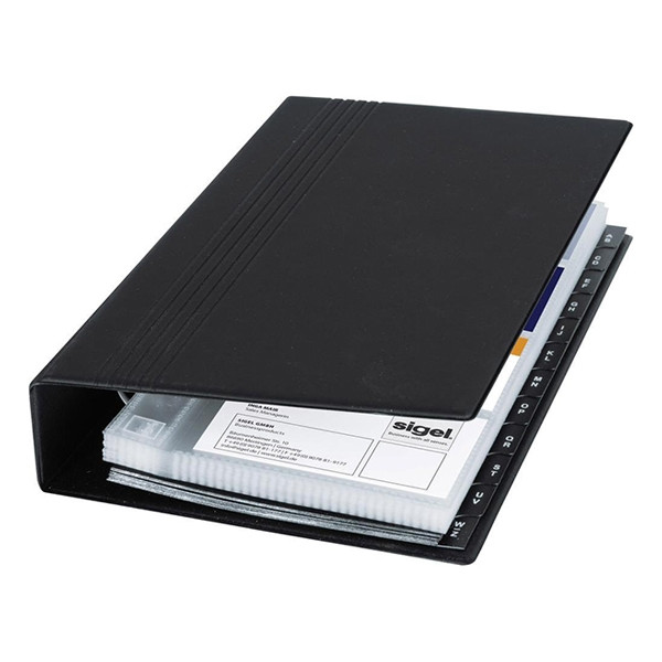 Sigel black business card folder (200 cards) SI-VZ300 208635 - 1