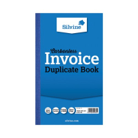 Silvine blue carbonless invoice duplicate cash book (6-pack)  423375