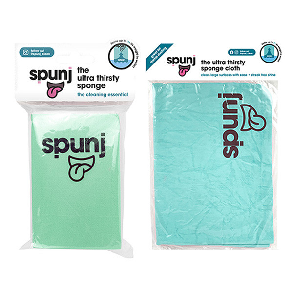 Spunj Blue-Green Ultra Absorbent Cloth + Sponge SSP00008 SSP00008 - 1