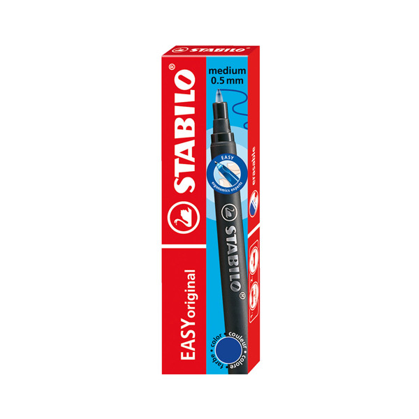 Stabilo Easy Original medium blue rollen pen refill (3-pack) 6890041 200102 - 1