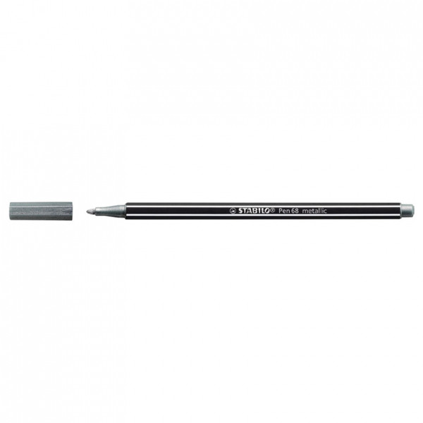 Stabilo Point 68 metallic silver felt tip pen 68-805 200186 - 1