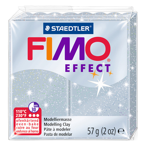 Staedtler Fimo Effect silver glitter clay, 57g 8020-812 424640 - 1