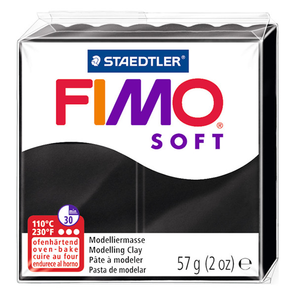 Staedtler Fimo Soft black clay, 57g 8020-9 424644 - 1