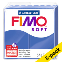 Fimo Soft brilliant blue clay, 57g (3-pack)