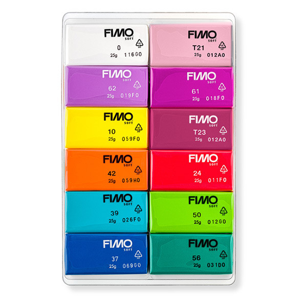 Staedtler Fimo Soft brilliant clay, 25g (12-pack) 8023C12-2 209647 - 2