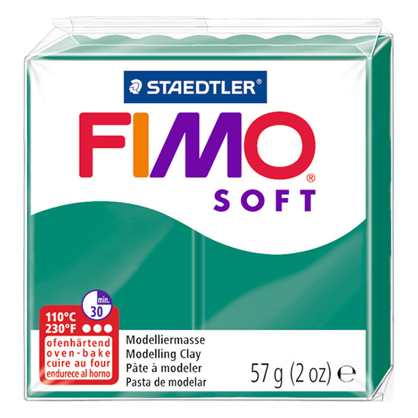 Staedtler Fimo Soft emerald green clay, 57g 8020-56 424554 - 1