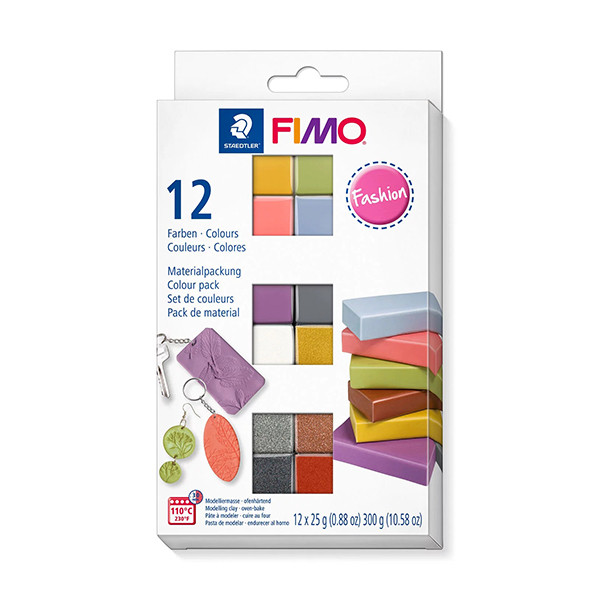 Staedtler Fimo Soft fashion clay, 25g (12-pack) 8023C12-5 209650 - 1