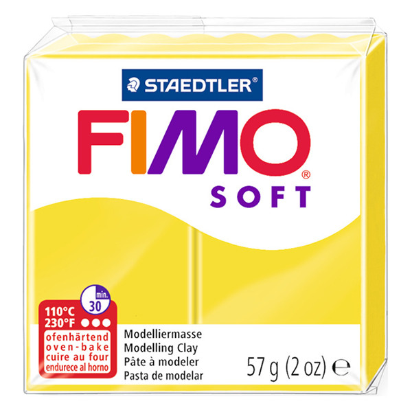 Staedtler Fimo Soft lemon yellow clay, 57g 8020-10 424536 - 1