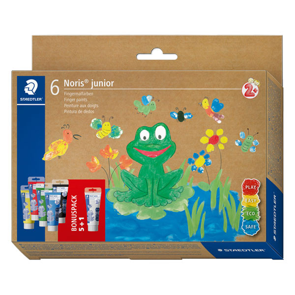 Staedtler Noris junior finger paint (6 jars) 8816 209565 - 1