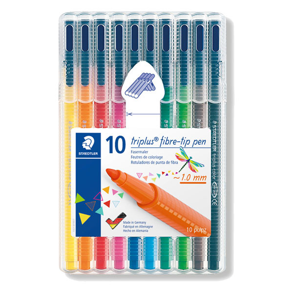 Staedtler Triplus triangular felt-tip pens (10-pack) 323SB10 209536 - 1