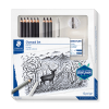 Staedtler mixed charcoal coloured pencils set 61100C 209642 - 1