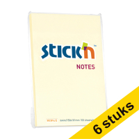 Stick'n pastel yellow notes 152mm x 102mm (6-pack)