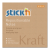 Stick'n self-adhesive kraft notes, 100 notes, 76mm x 76mm