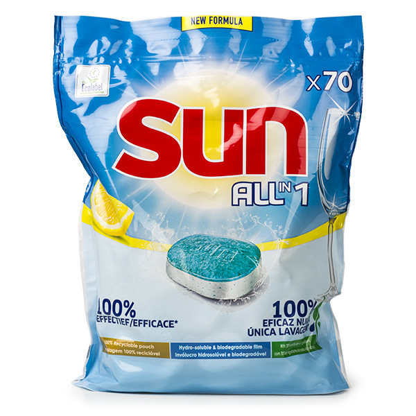 Sun All-in-1 Lemon dishwasher tablets (70-pack)  SSU00104 - 1