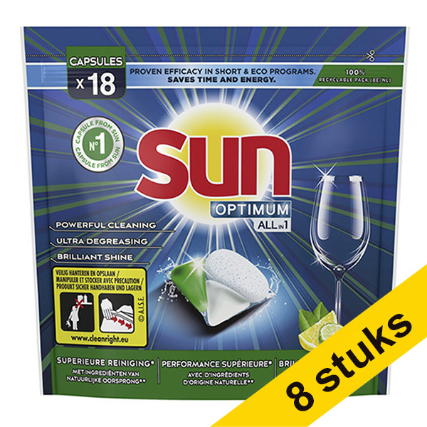 Sun Optimum All-in-1 lemon dishwasher tablets (144-pack)  SSU00117 - 1