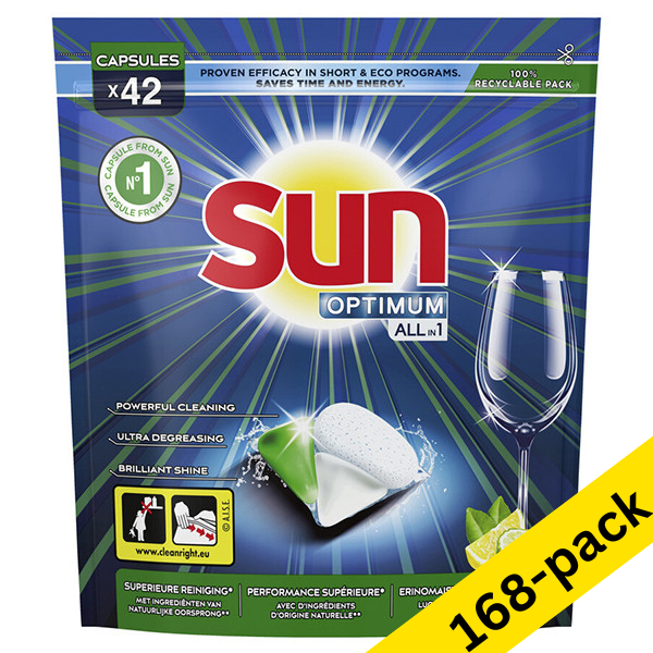 Sun Optimum All-in 1 Lemon dishwasher tablets (168-pack)  SSU00155 - 1