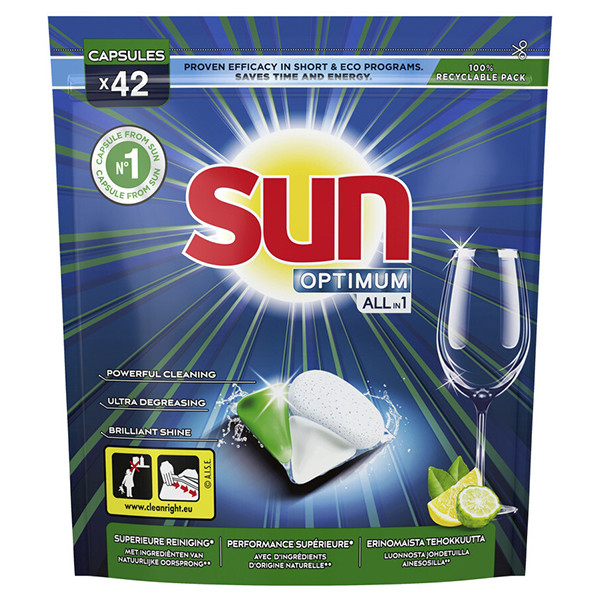 Sun Optimum All-in 1 Lemon dishwasher tablets (42-pack)  SSU00154 - 1